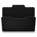 Black Grey Open Icon 128x128 png